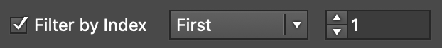 AG Transform Filter by Index - First Controls