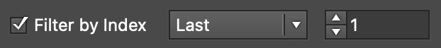 AG Transform Filter by Index - Last Controls