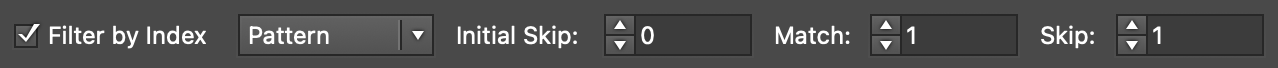 AG Transform Filter by Index - Pattern Controls