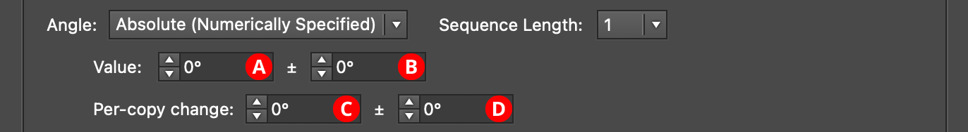 AG Transform Parameters Dialog, Angle Absolute Submode