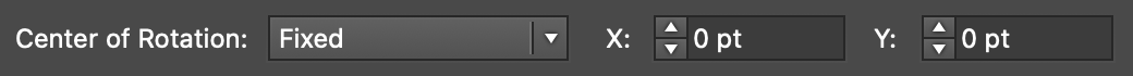 AG Transform Center of Rotation Fixed Controls