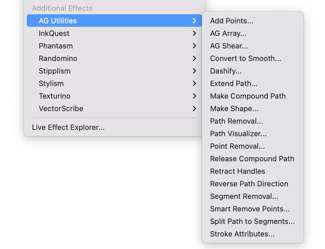 AG Utilities Menu Location