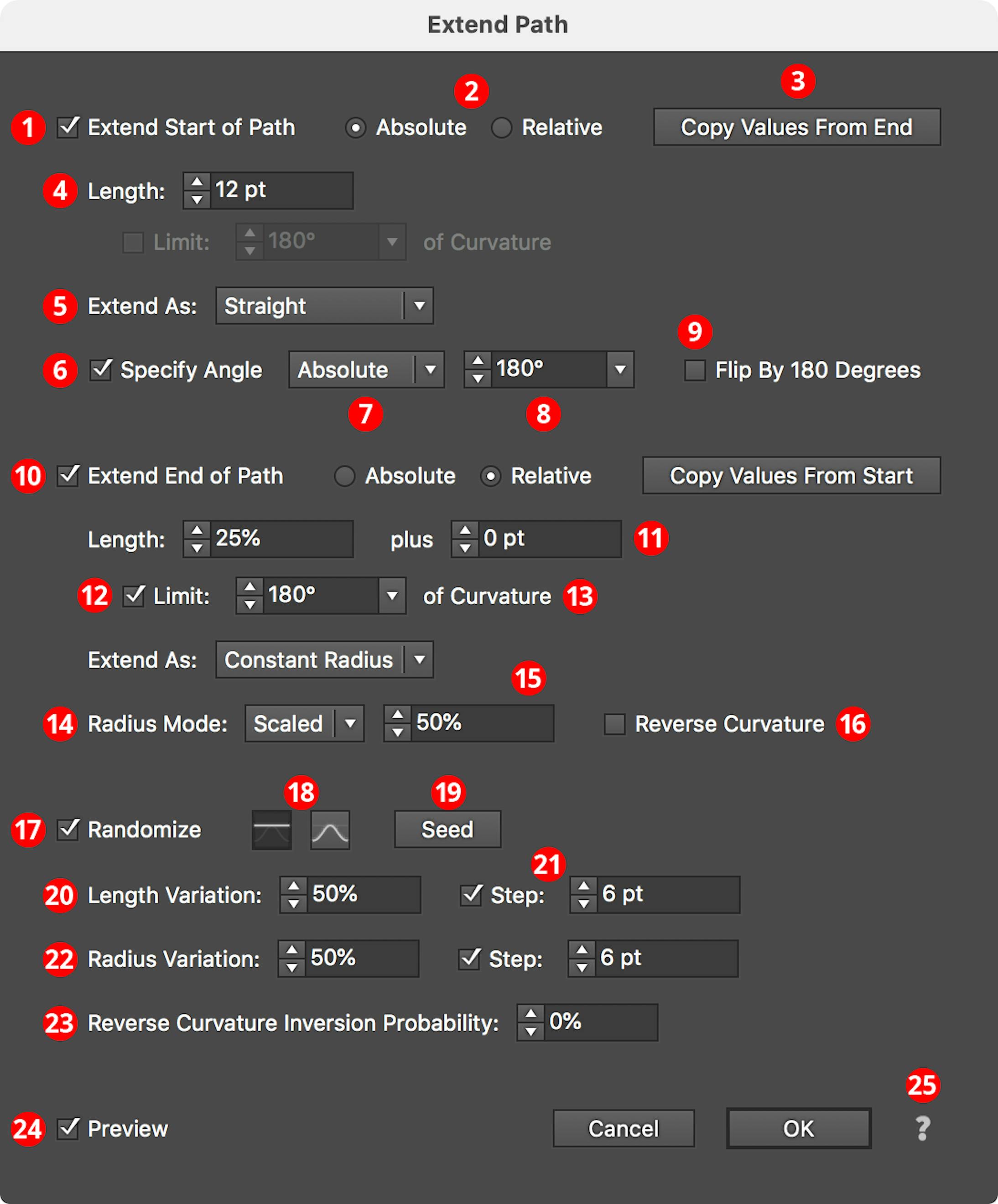 Extend Path Live Effect | Astute Graphics Documentation