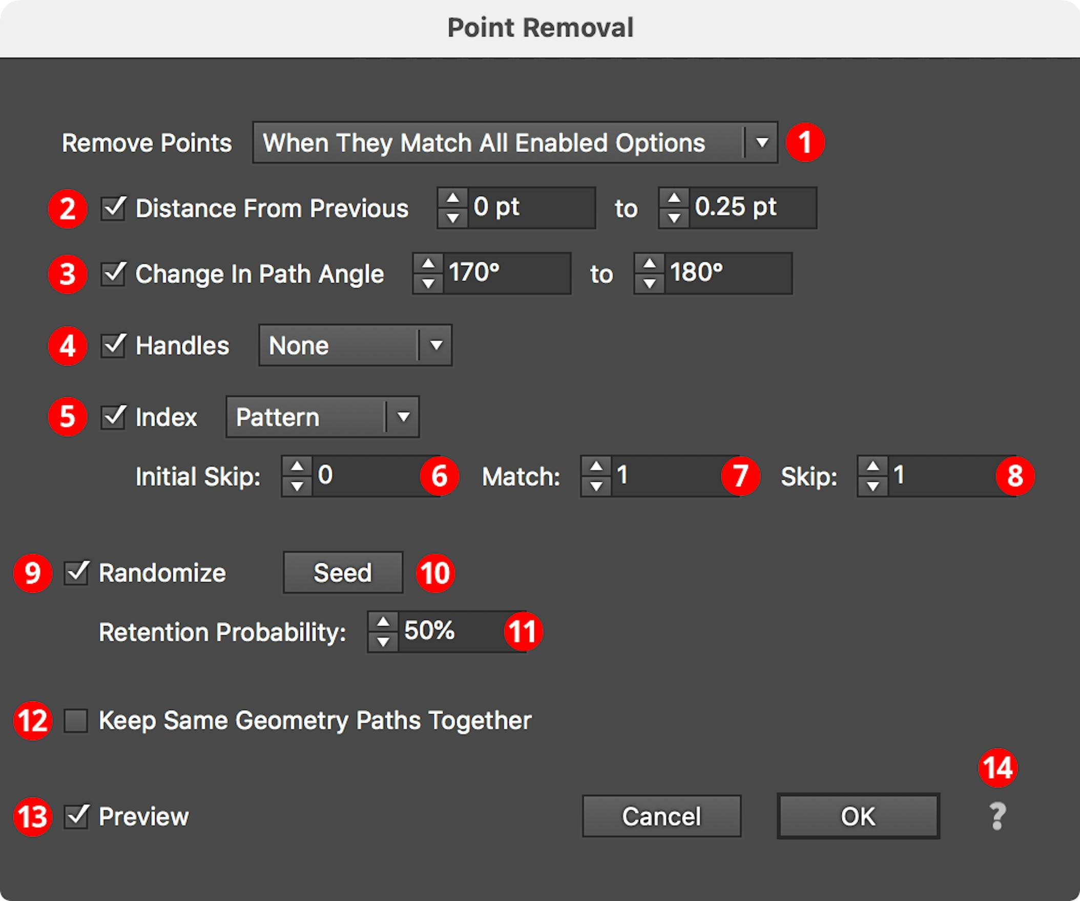 Point Removal Live Effect | Astute Graphics Documentation