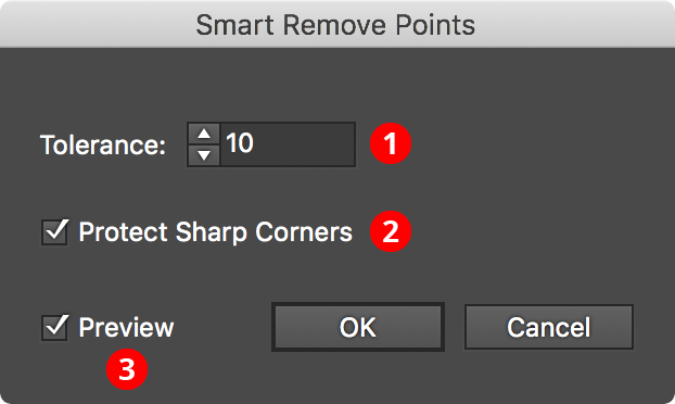 AG Utilities Live Effects - Smart Remove Points Parameters Dialog