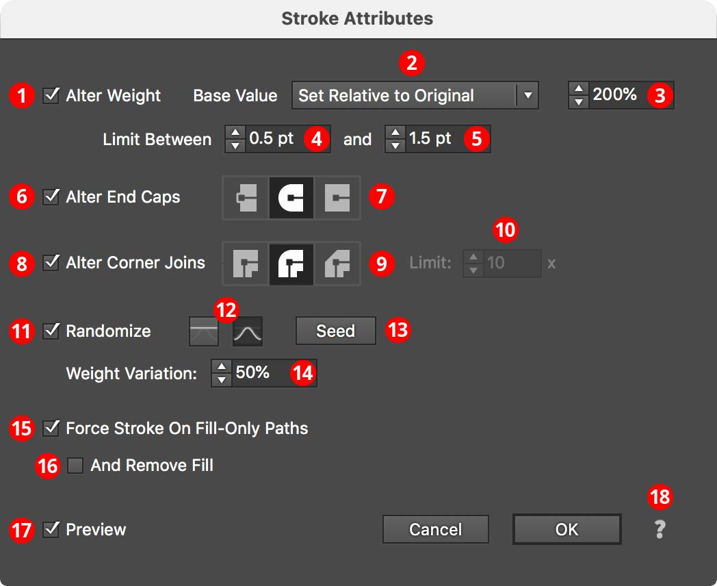 Stroke Attributes Live Effect | Astute Graphics Documentation