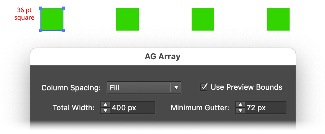 AG Array Spacing - Fill Mode