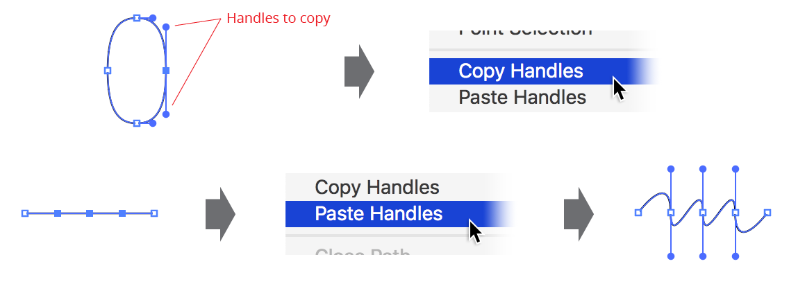 PathScribe copy paste handles