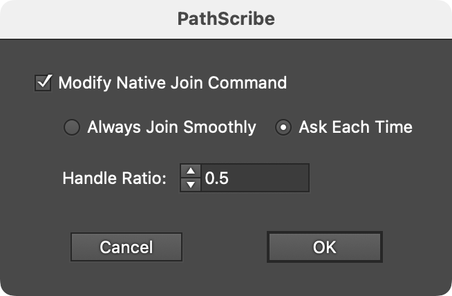 PathScribe Modify Native Join Dialog