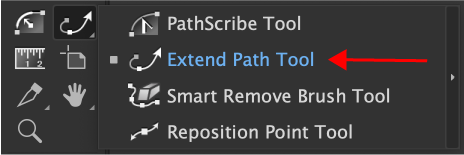 Extend Path Tool Location