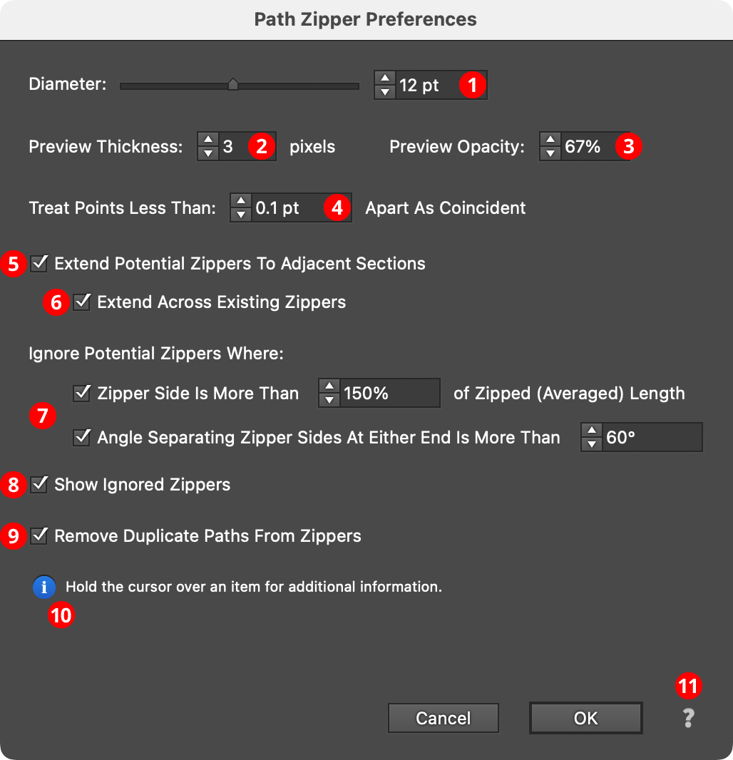 Path Zipper Preferences