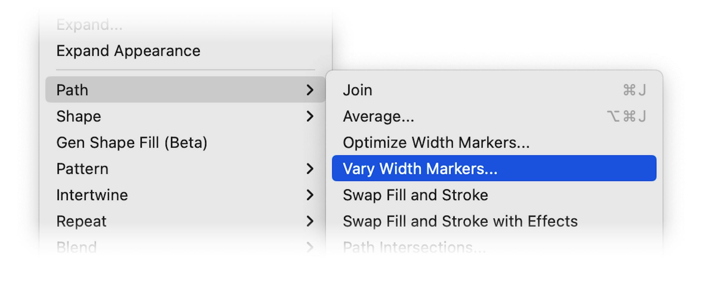 Vary Width Markers Location | Astute Graphics Documentation