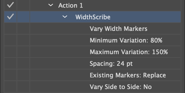 Actioned Very Width Markers