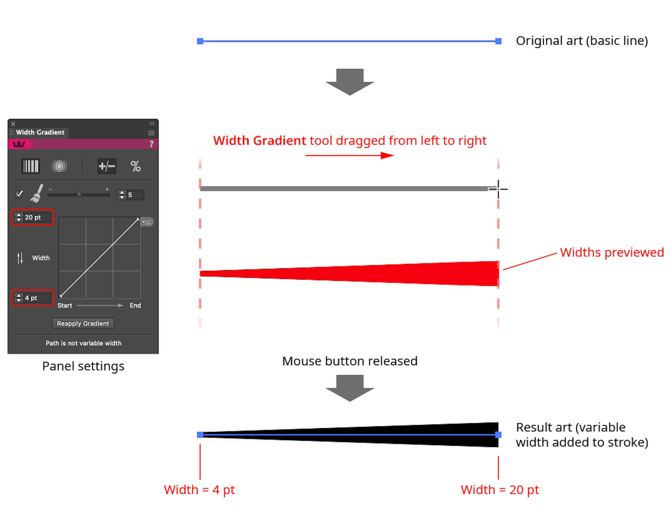 Width Gradient | Astute Graphics Documentation