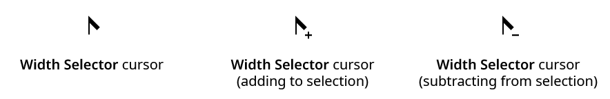 Width Selector Cursors