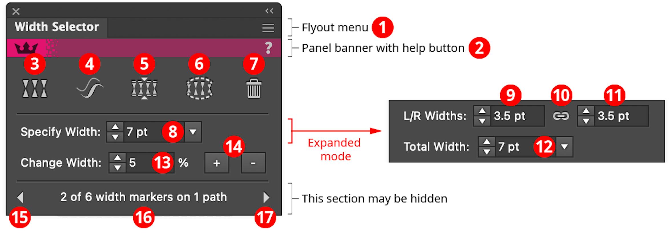 Width Selector Panel | Astute Graphics Documentation