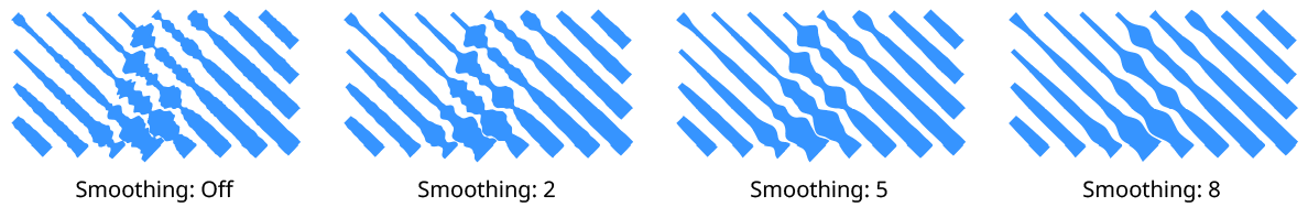 Width Stamp Smoothing Examples